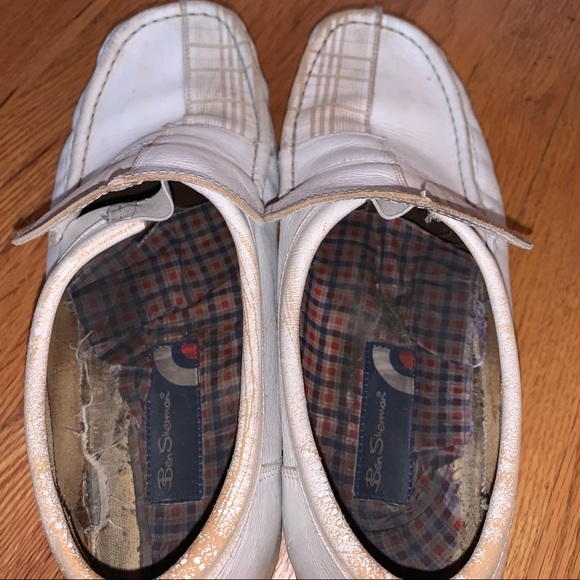 Ben Sherman white slip on loafers gum soles sz 11 - Picture 4 of 5